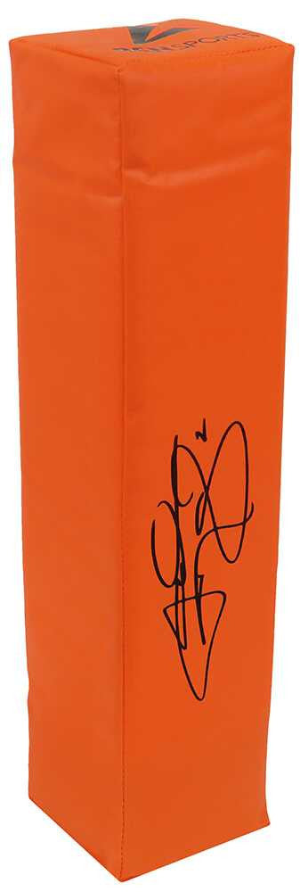 Johnny Manziel Signed Orange Endzone Football Pylon - Schwartz Authenticated