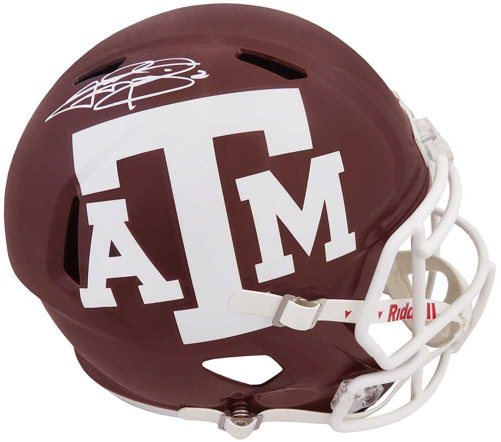 Johnny Manziel Autographed Texas A&M Maroon Full-Size Speed Helmet – Schwartz COA