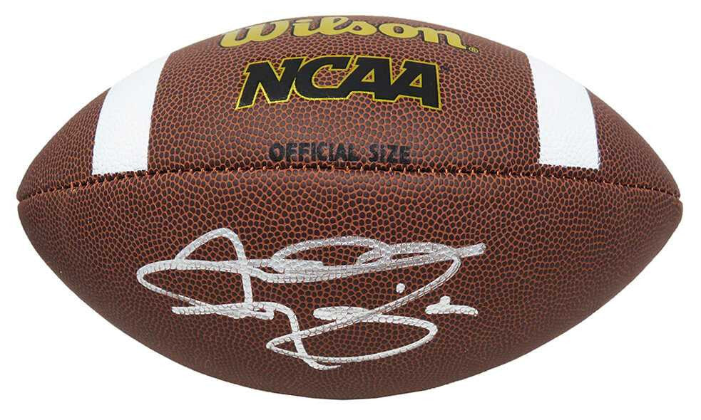 Johnny Manziel Signed Wilson NCAA Full Size Football – Schwartz Authenticated
