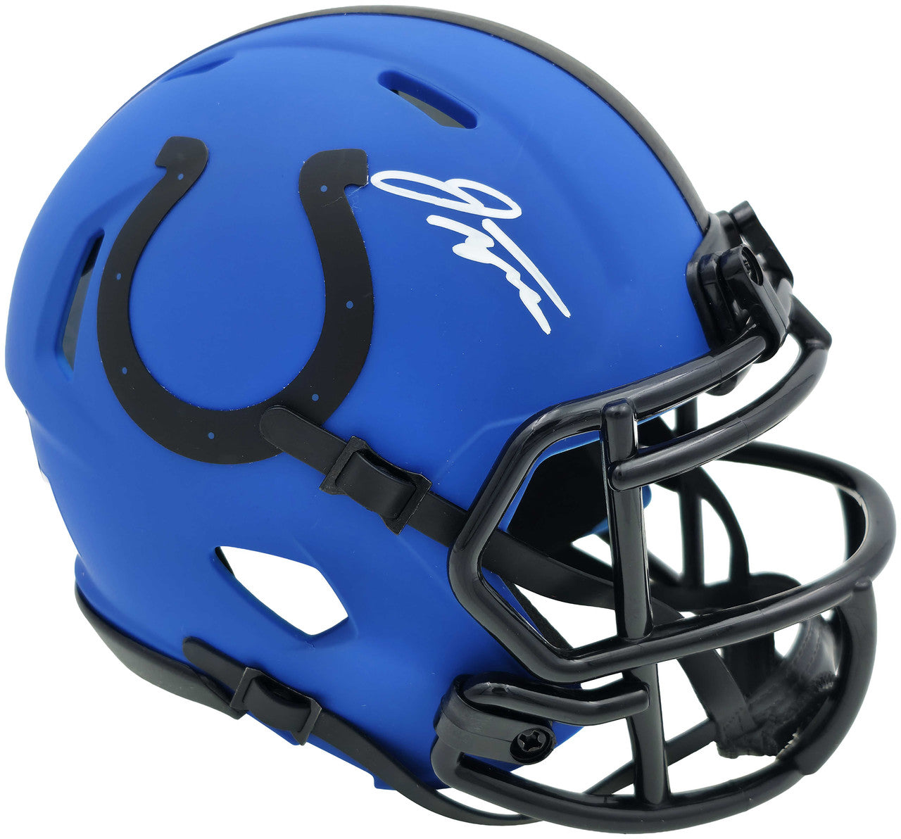 Jonathan Taylor Autographed Indianapolis Colts Rave Blue Speed Mini Helmet – Beckett BAS Witness