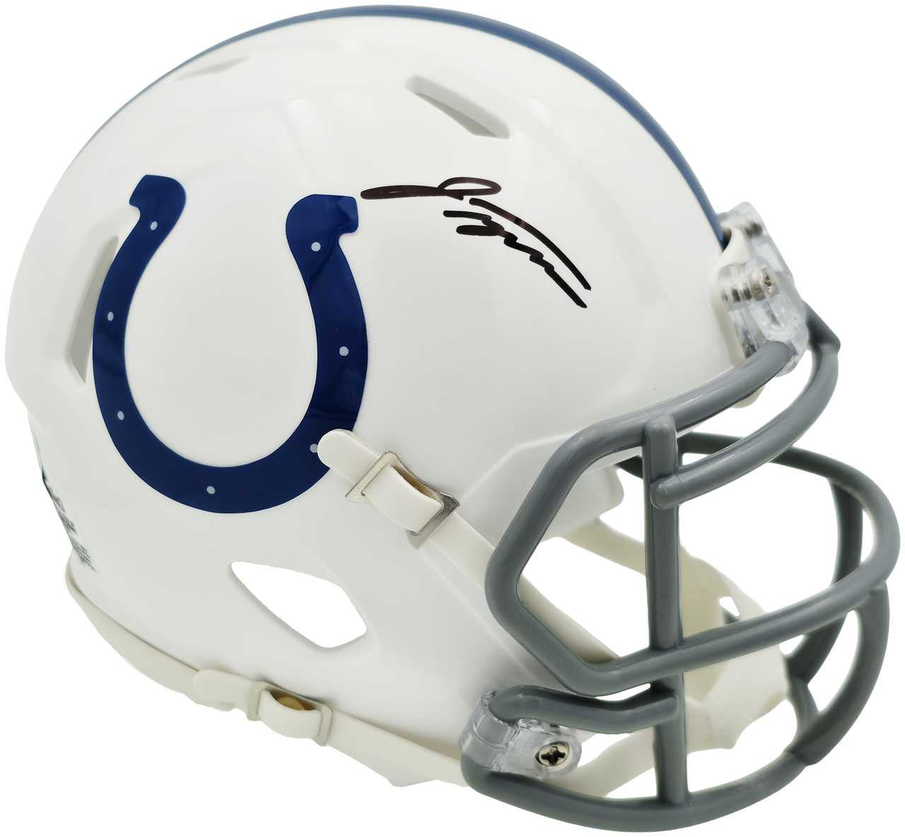 Jonathan Taylor Autographed Indianapolis Colts White Speed Mini Helmet – Beckett BAS Witness