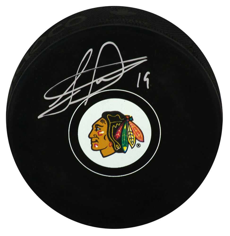 Jonathan Toews Signed Chicago Blackhawks Team Logo Hockey Puck