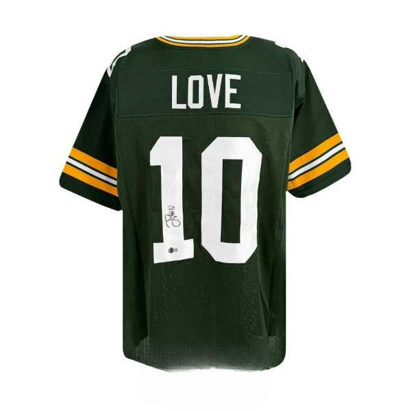 Jordan Love Autographed Green Bay Packers Custom Football Jersey - BAS