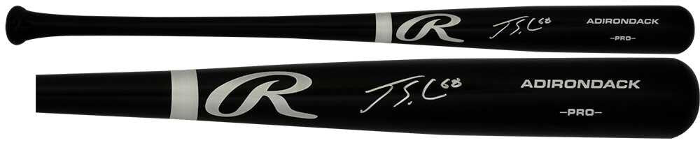 Jorge Soler Signed Black Rawlings Pro Baseball Bat w/#68 - Schwartz Authenticated