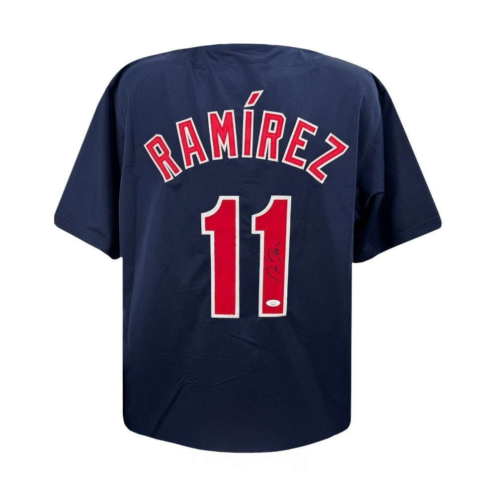 Jose Ramirez Autographed Cleveland Guardians Blue Jersey - JSA