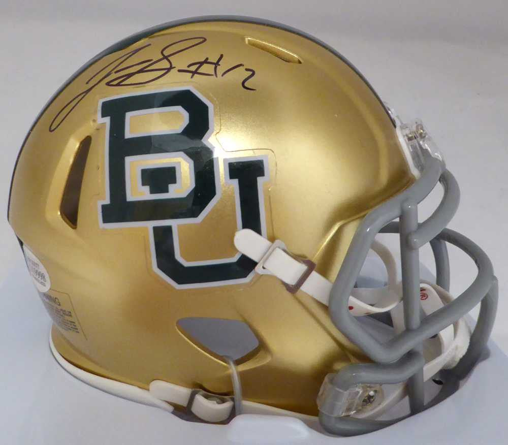 Josh Gordon Autographed Baylor Bears Gold Speed Mini Helmet – Beckett BAS