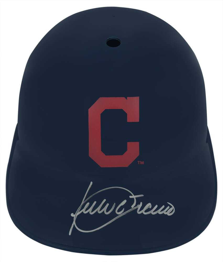 Julio Franco Signed Cleveland Indians Souvenir Replica Batting Helmet - Schwartz Authenticated