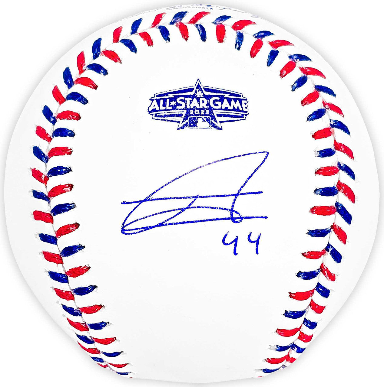 Julio Rodriguez Autographed Official 2022 All Star Game MLB Game Baseball Seattle Mariners "44" Beckett BAS QR