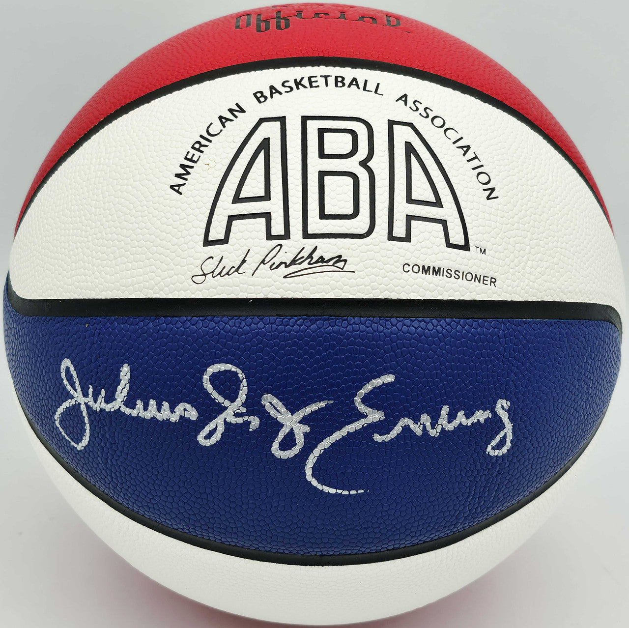 Julius "Dr. J" Erving Autographed ABA Red, White & Blue Basketball – New Jersey Nets – Beckett BAS Witness