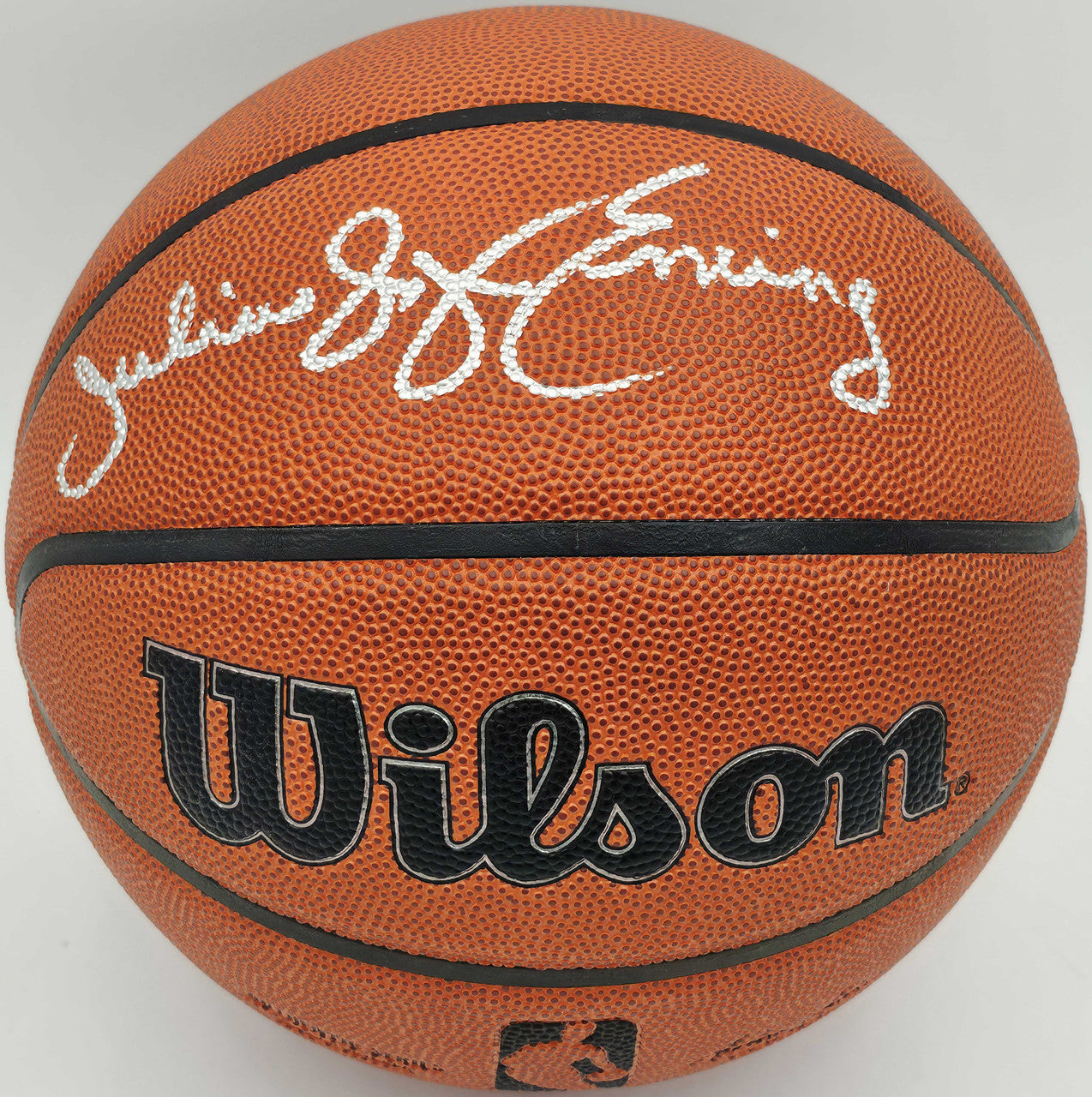 Julius "Dr. J" Erving Autographed Authentic Series Indoor/Outdoor Basketball – Philadelphia 76ers – Beckett BAS Witness