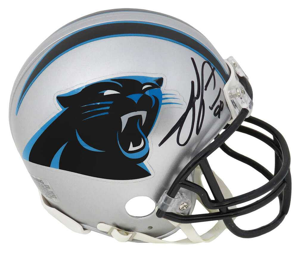 Julius Peppers Signed Carolina Panthers Riddell Mini Helmet - Schwartz Authenticated