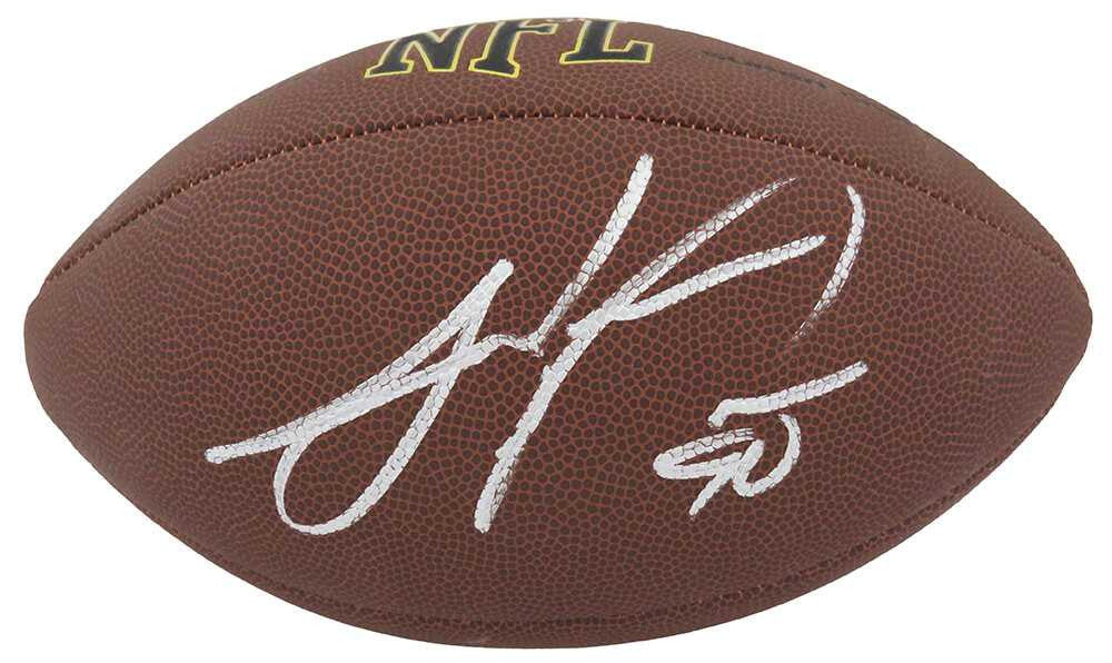 Julius Peppers Signed Wilson Super Grip Full Size NFL Football - Schwartz Authenticated