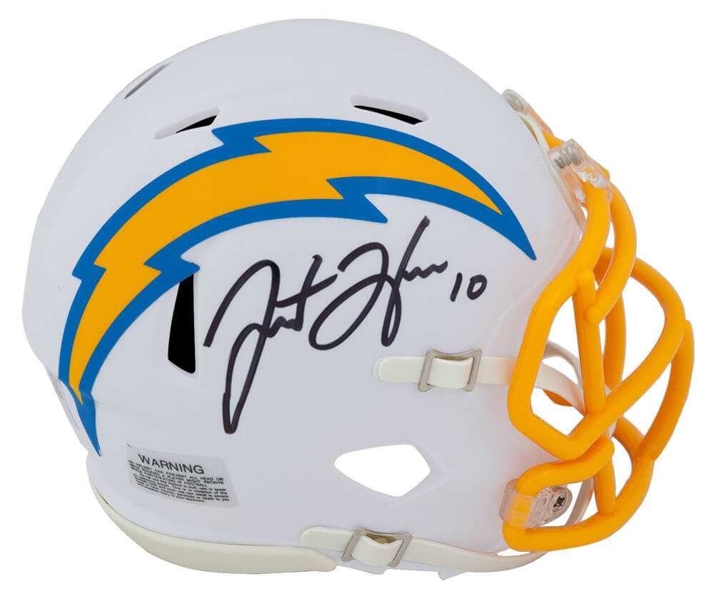 Justin Herbert Signed Los Angeles Chargers White 2020 Style Riddell Speed Mini Helmet - Fanatics