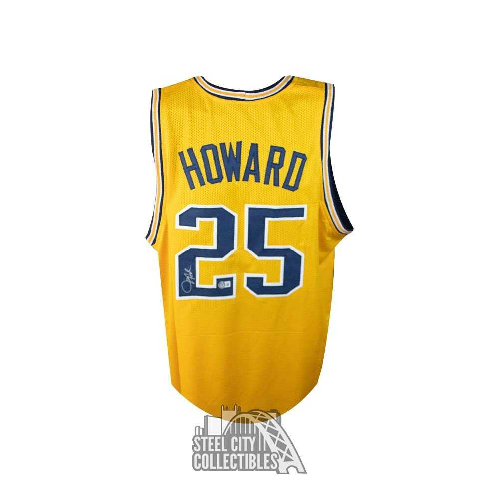 Juwan Howard Autographed Michigan Wolverines Custom Yellow Basketball Jersey - BAS COA