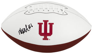Mikail Kamara Signed Indiana Hoosiers Logo Brands White Logo Football