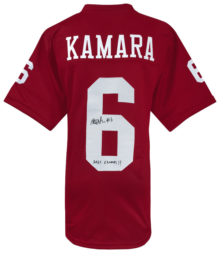 Indiana Hoosiers Mikail Kamara Signed Red Custom College Football Jersey w/2025 Champs