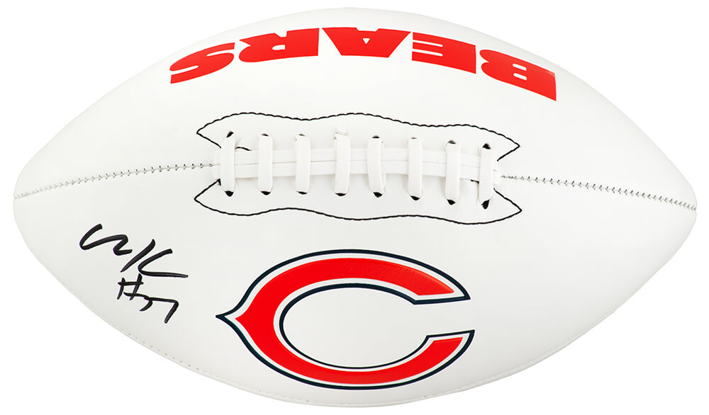 Olin Kreutz Signed Chicago Bears Franklin White Logo Football