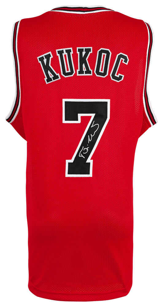 Chicago Bulls Toni Kukoc Signed Red Custom Basketball Jersey