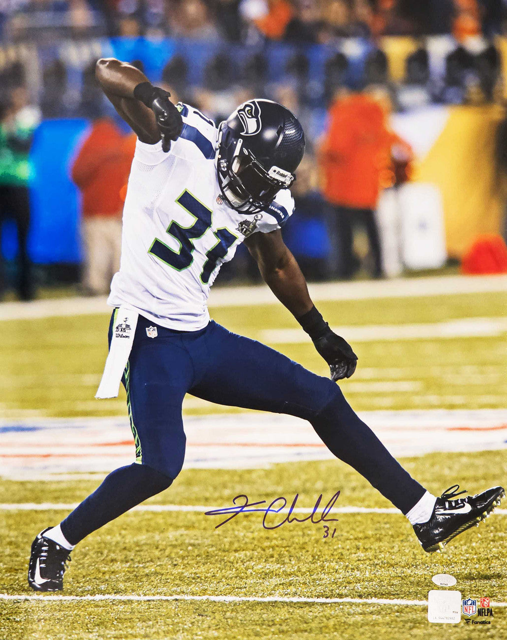 Kam Chancellor Autographed 16x20 Photo Seattle Seahawks Super Bowl 48 SB XLVIII MCS Holo