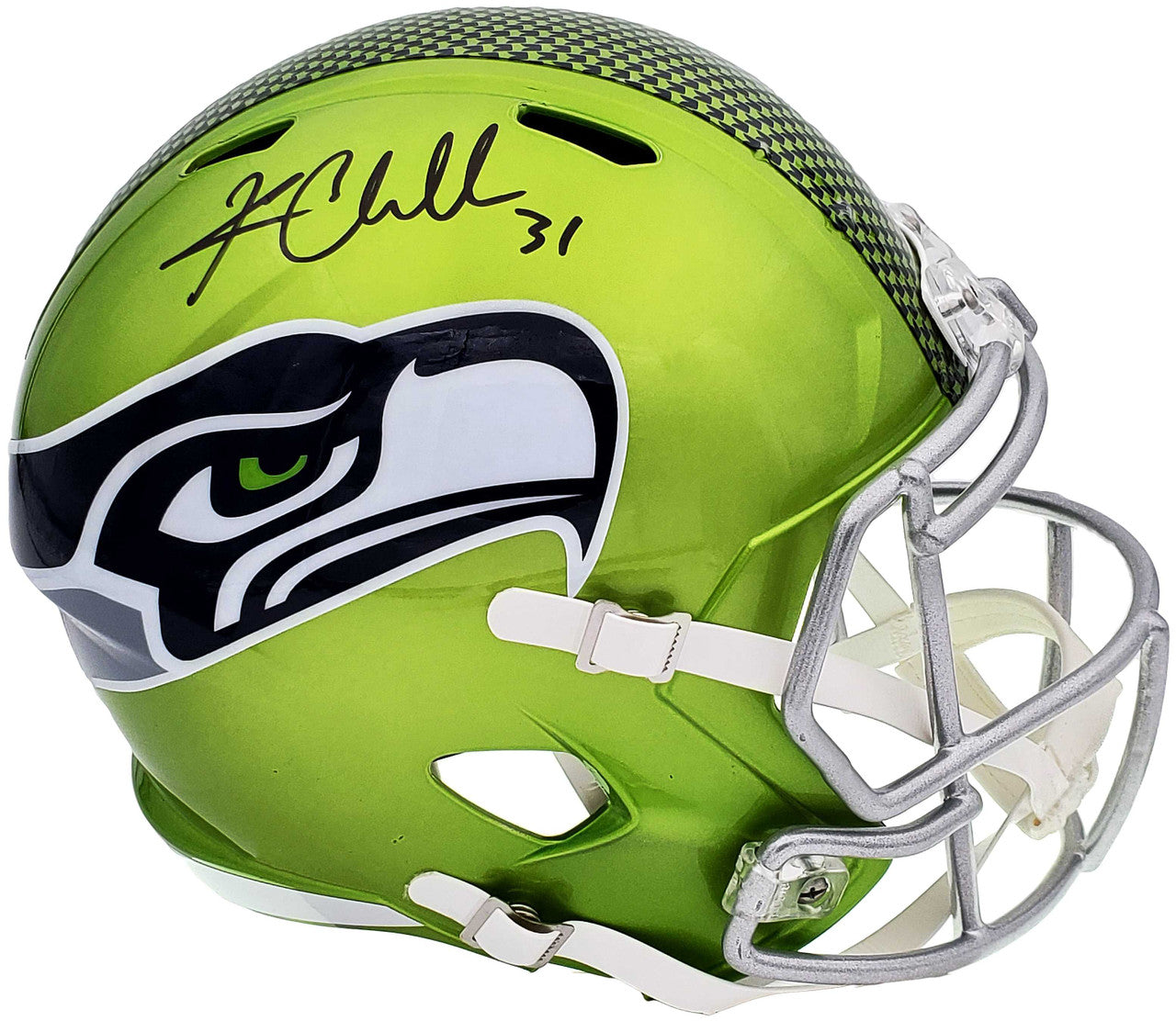 Kam Chancellor Autographed Seattle Seahawks Flash Green Full Size Replica Speed Helmet MCS Holo