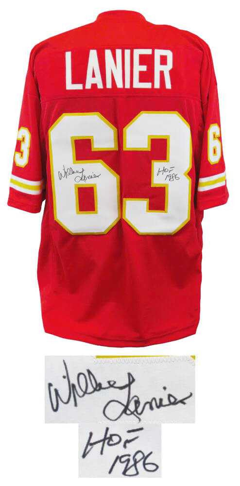 Kansas City Chiefs Willie Lanier Signed Red Throwback Jersey w/HOF'86 - Schwartz Authenticated