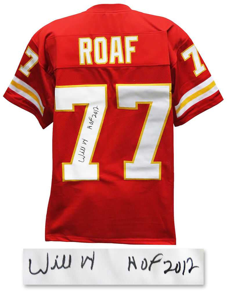 Willie Roaf Autographed Kansas City Chiefs Red Custom Jersey “HOF 2012” – Schwartz Authenticated