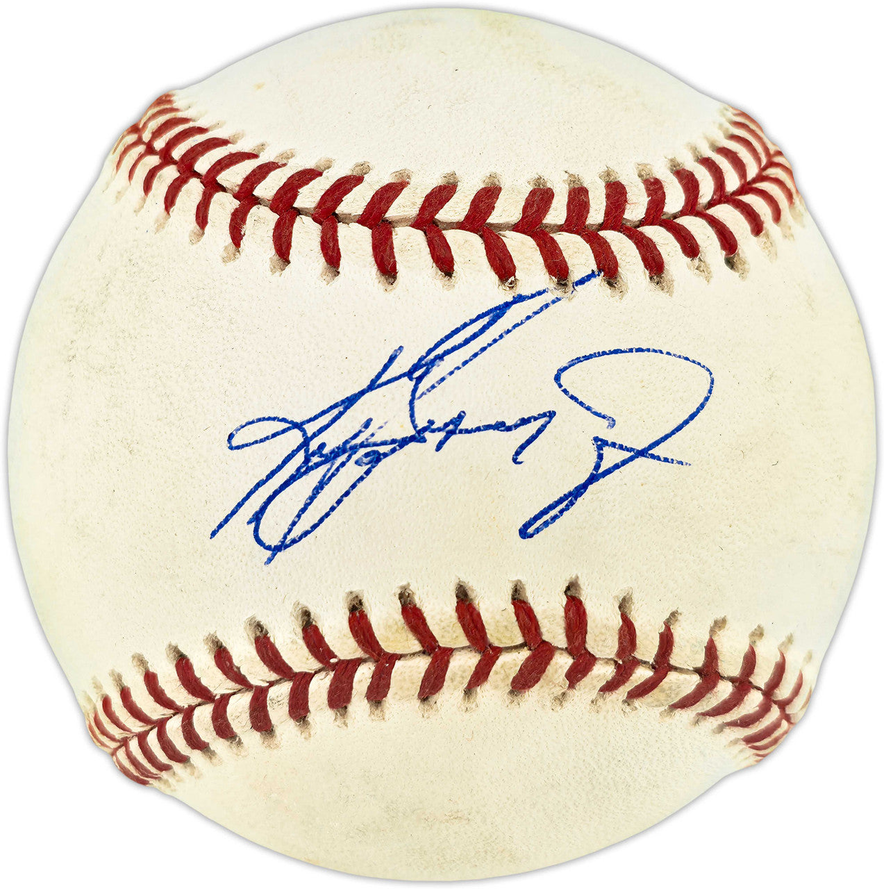 Ken Griffey Jr. Autographed Official Game Used AL Baseball Seattle Mariners Beckett BAS Witness #3W342017