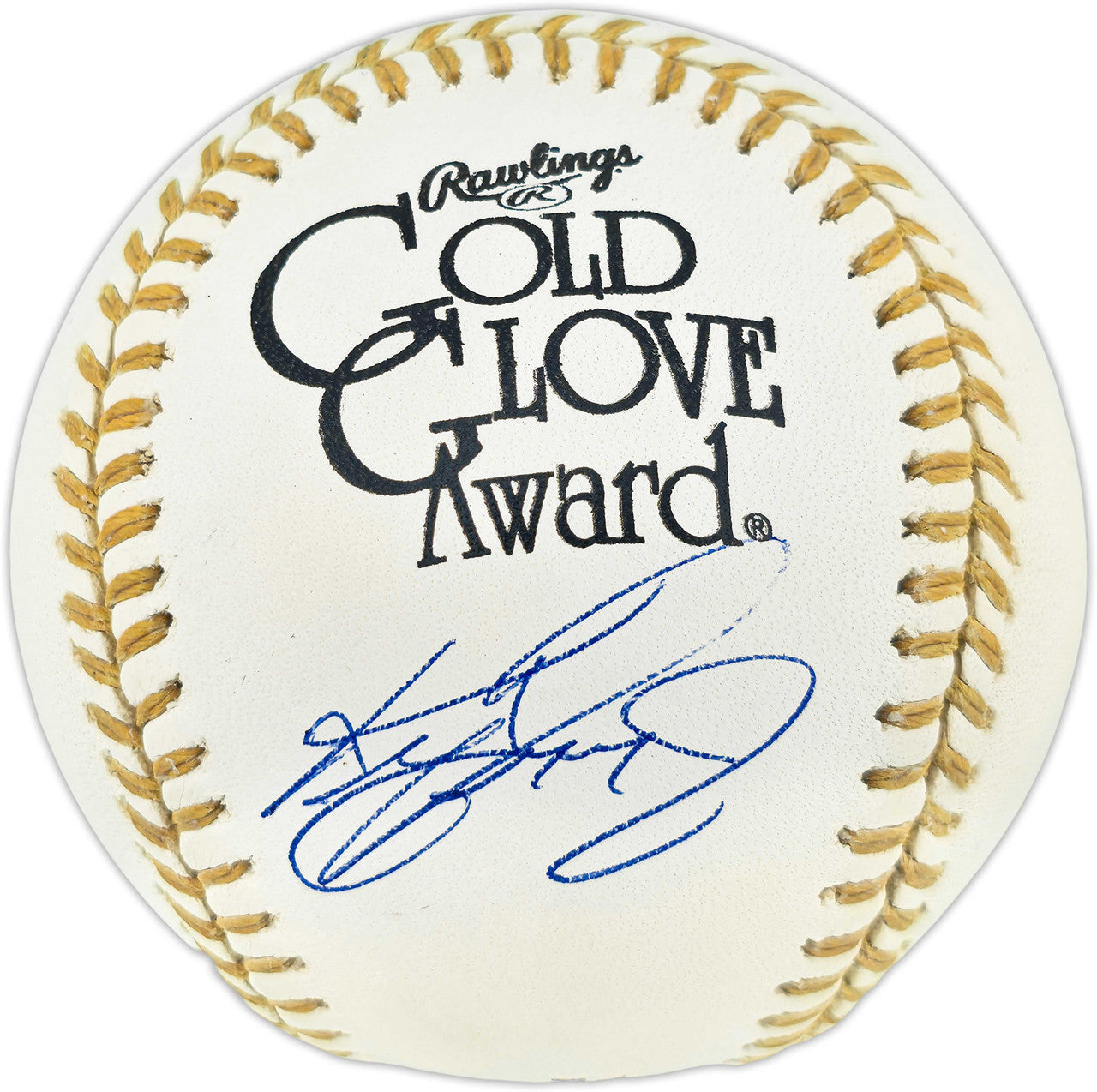 Ken Griffey Jr. Autographed Official Gold Glove Award Logo Baseball Seattle Mariners Beckett BAS Witness #3W342024
