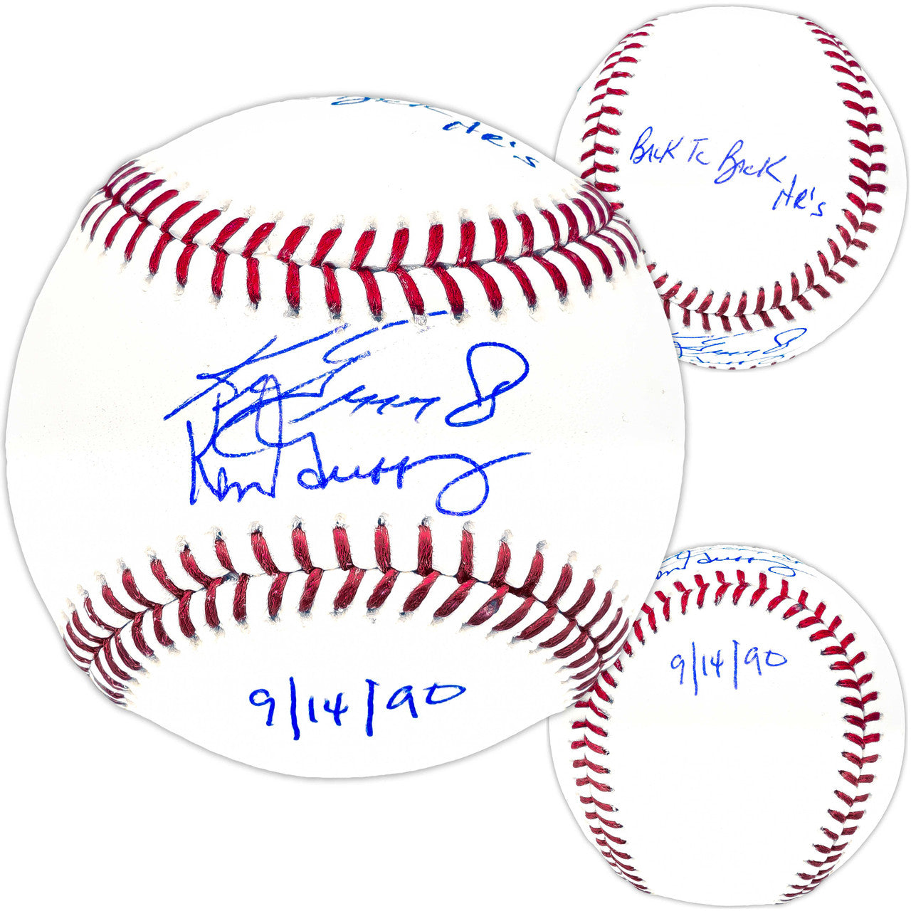 Ken Griffey Jr. & Sr. Signed MLB Baseball “Back to Back HR” – BAS Witness