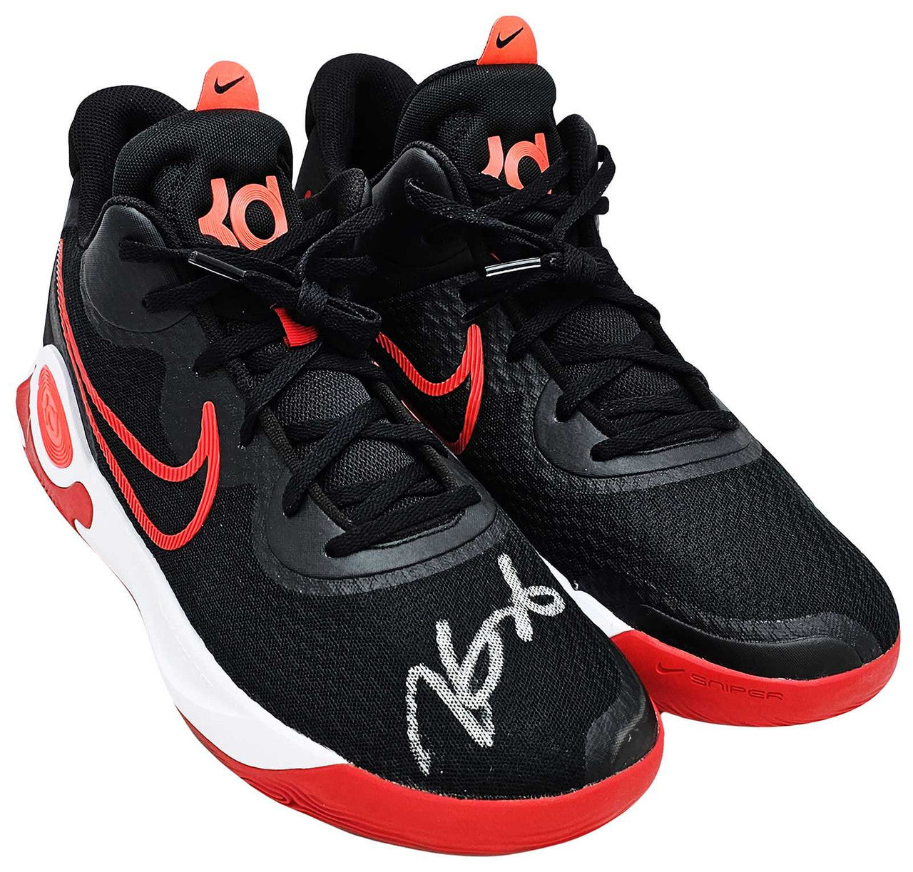Kevin Durant Autographed Black & Red Nike KD Trey IX Shoes Size 14 With Box Beckett BAS QR