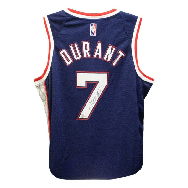 Kevin Durant Autographed New Jersey Nets Navy Nike Jersey – Beckett BAS