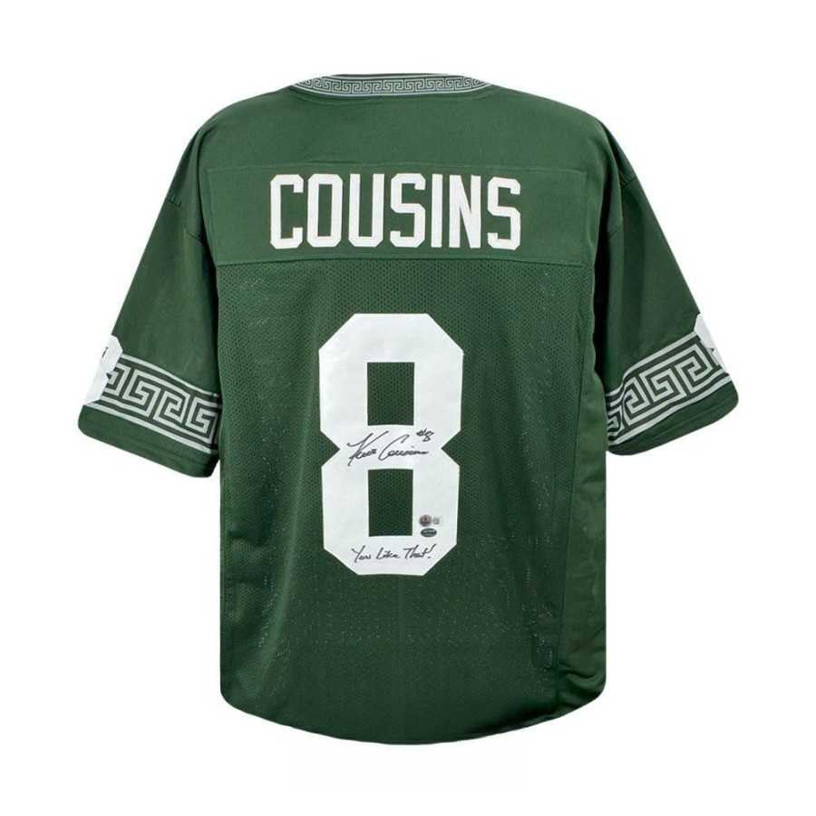 Kirk Cousins “You Like That!” Autographed Michigan State Spartans Green Jersey – Beckett BAS