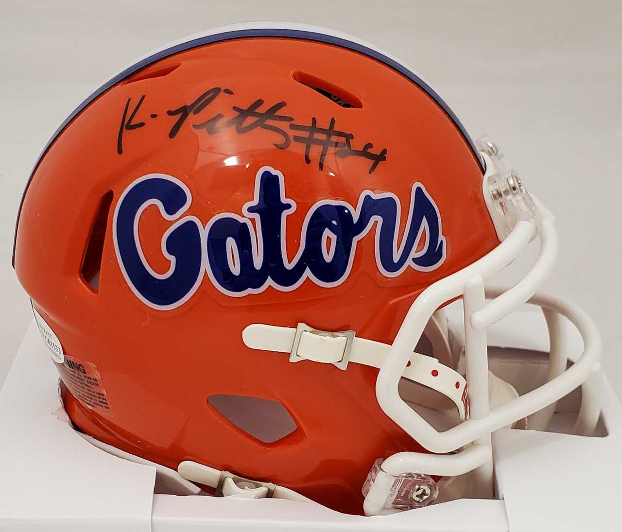 Kyle Pitts Autographed Florida Gators Orange Speed Mini Helmet – Beckett BAS