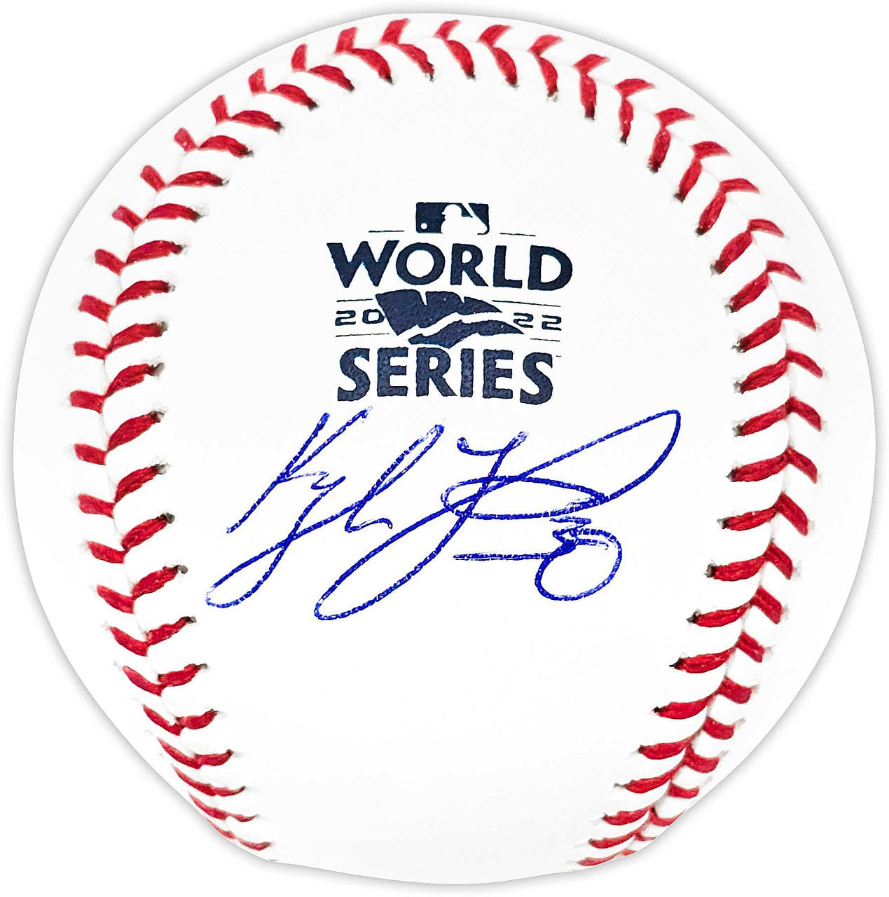 Kyle Tucker Autographed Official 2022 World Series Logo MLB Baseball Houston Astros Beckett BAS Witness