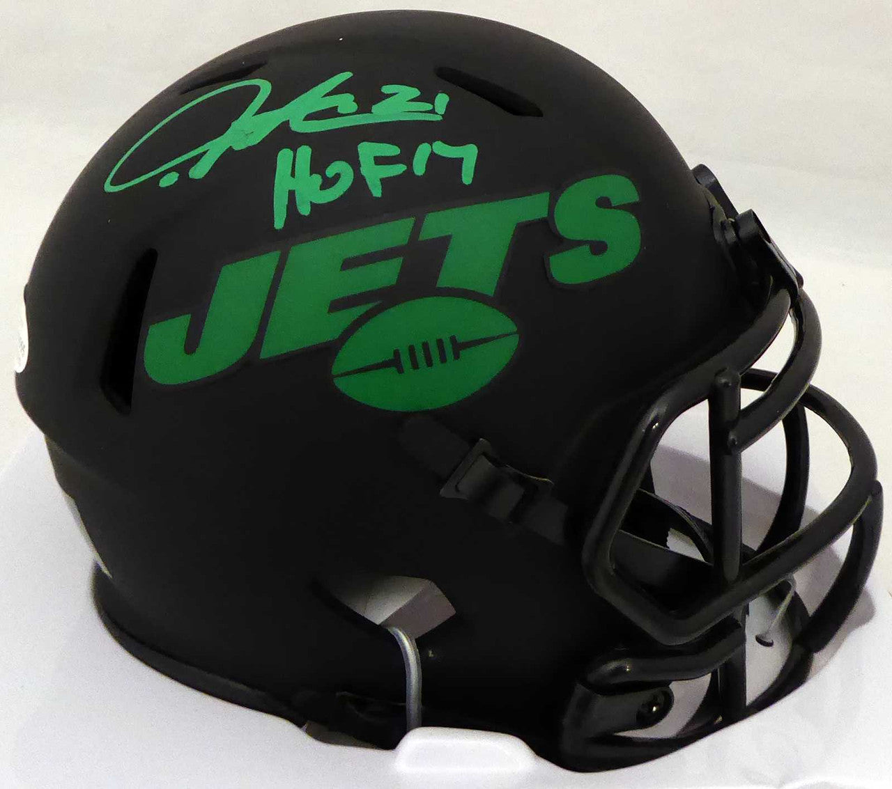 LaDainian Tomlinson Autographed New York Jets Eclipse Black Mini Helmet "HOF 17" Beckett BAS Stock #185790