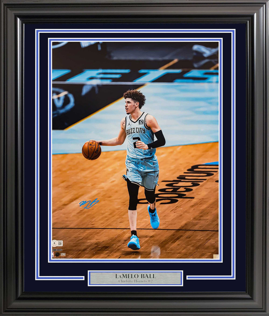 LaMelo Ball Autographed Framed 16x20 Photo New Orleans Pelicans Beckett BAS