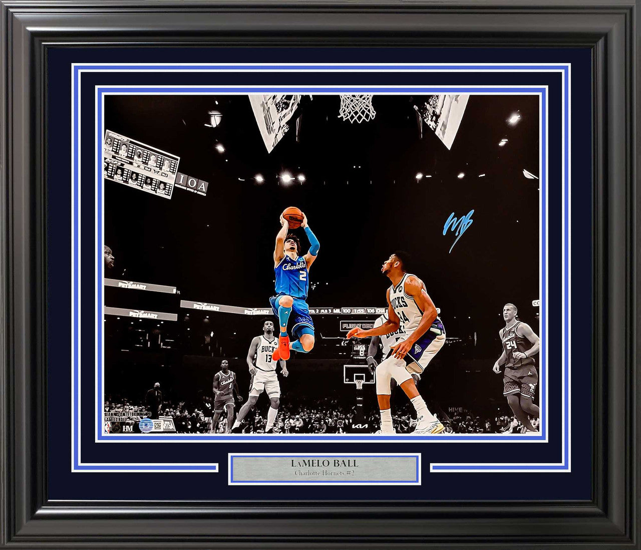 LaMelo Ball Autographed Framed 16x20 Photo New Orleans Pelicans Spotlight Beckett BAS