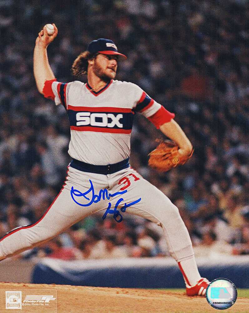 Lamarr Hoyt Signed Chicago White Sox Pitching Action 8x10 Photo - Schwartz Authenticated