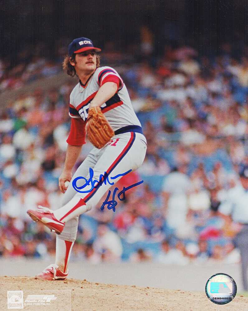 Lamarr Hoyt Signed Chicago White Sox Pitching Wind Up Action 8x10 Photo - Schwartz Authenticated