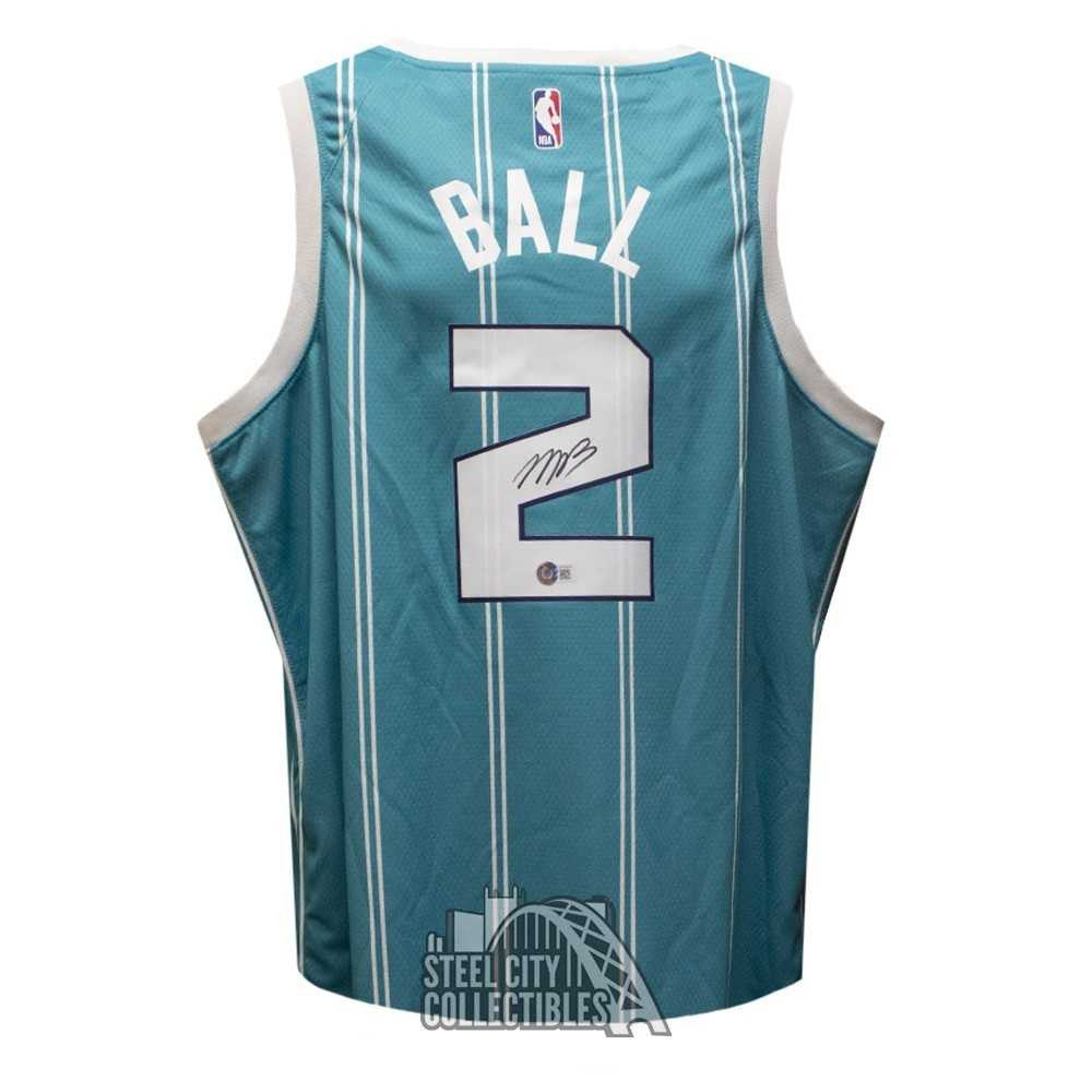 LaMelo Ball Autographed Charlotte Hornets Nike Jordan Teal Jersey – BAS COA
