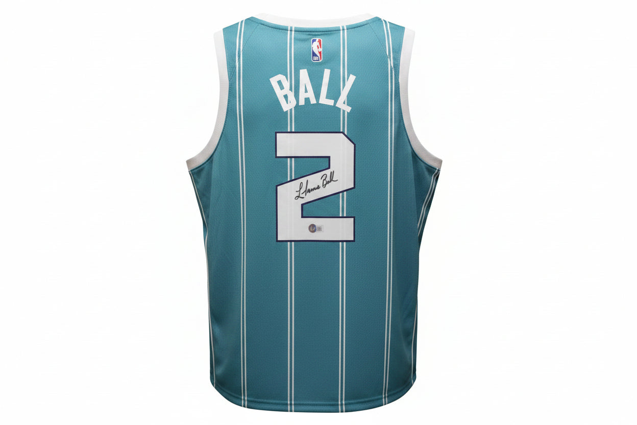 LaMelo Ball Autographed Charlotte Hornets Nike Jordan Teal Jersey – BAS COA