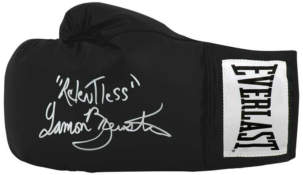 Lamon Brewster Signed Everlast Black Full Size Boxing Glove w/Relentless - Schwartz Authenticated