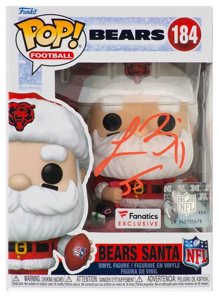 Lance Briggs Signed Chicago Bears SANTA Funko Pop Doll #184 - Schwartz Authenticated