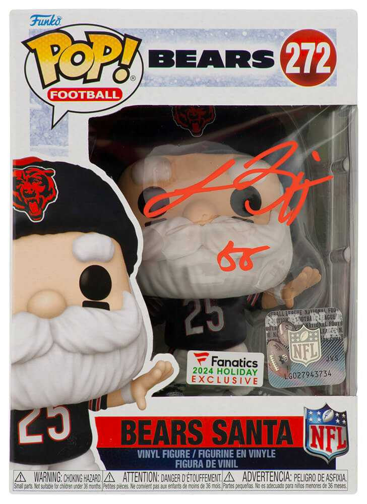 Lance Briggs Signed Chicago Bears SANTA Funko Pop Doll #272 - Schwartz Authenticated