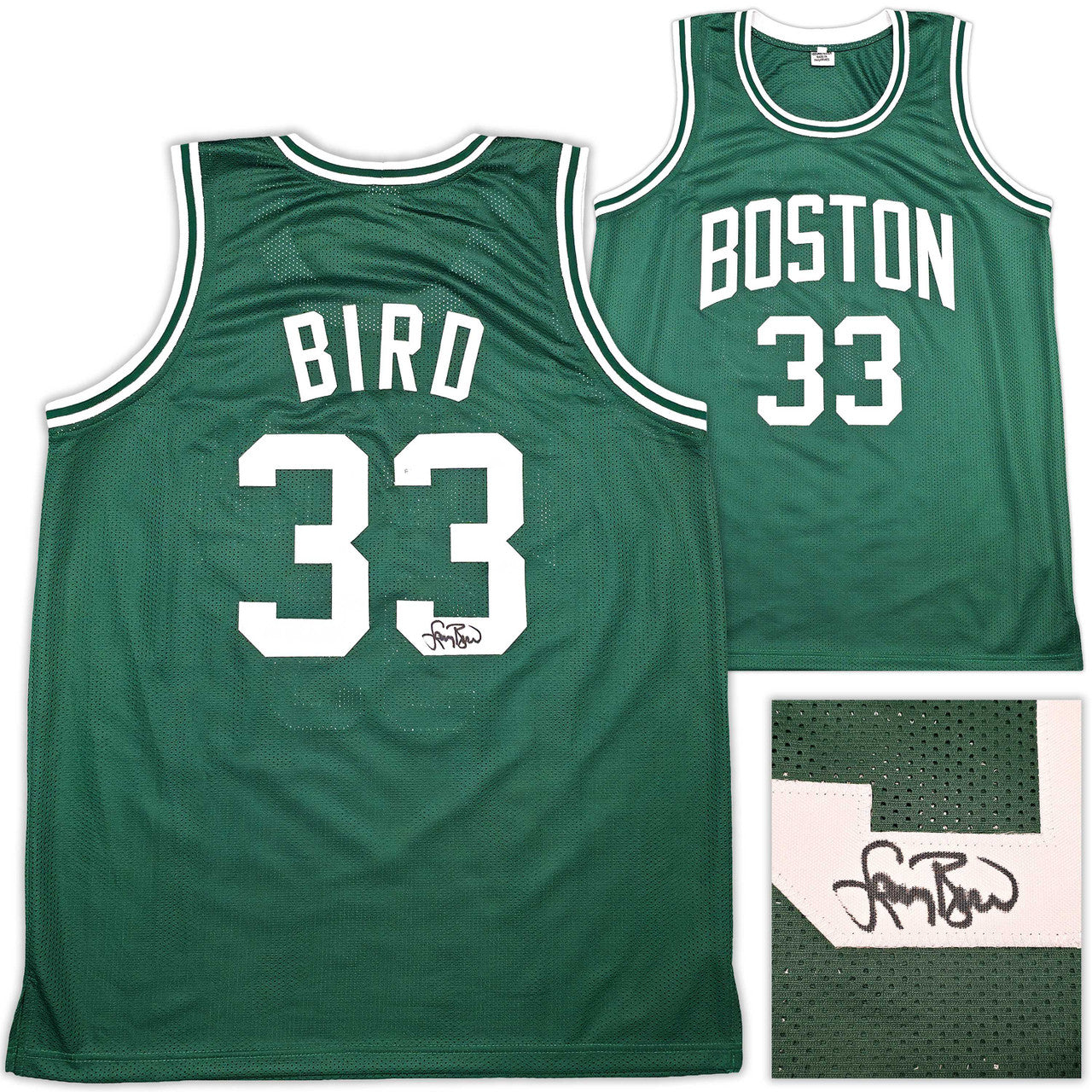 Larry Bird Autographed Boston Celtics Green Jersey – PSA/DNA ITP