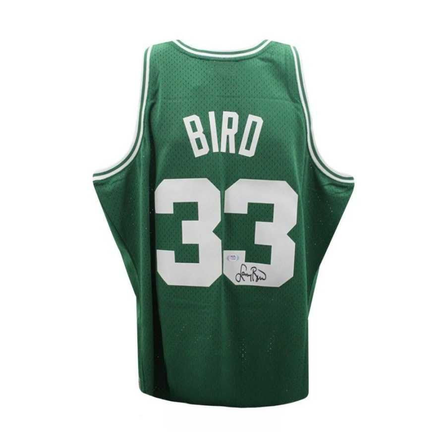 Larry Bird Signed Boston Celtics Mitchell & Ness Jersey (XL) – PSA COA