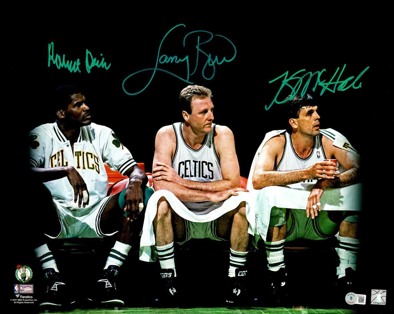 Larry Bird, Kevin McHale & Robert Parrish Autographed 16x20 Photo Boston Celtics Beckett BAS Witness