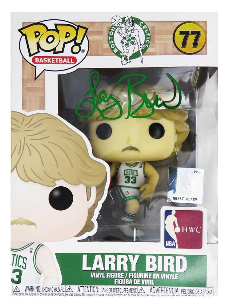 Larry Bird Signed Boston Celtics NBA Legends Funko Pop Doll #77 - Schwartz Authenticated