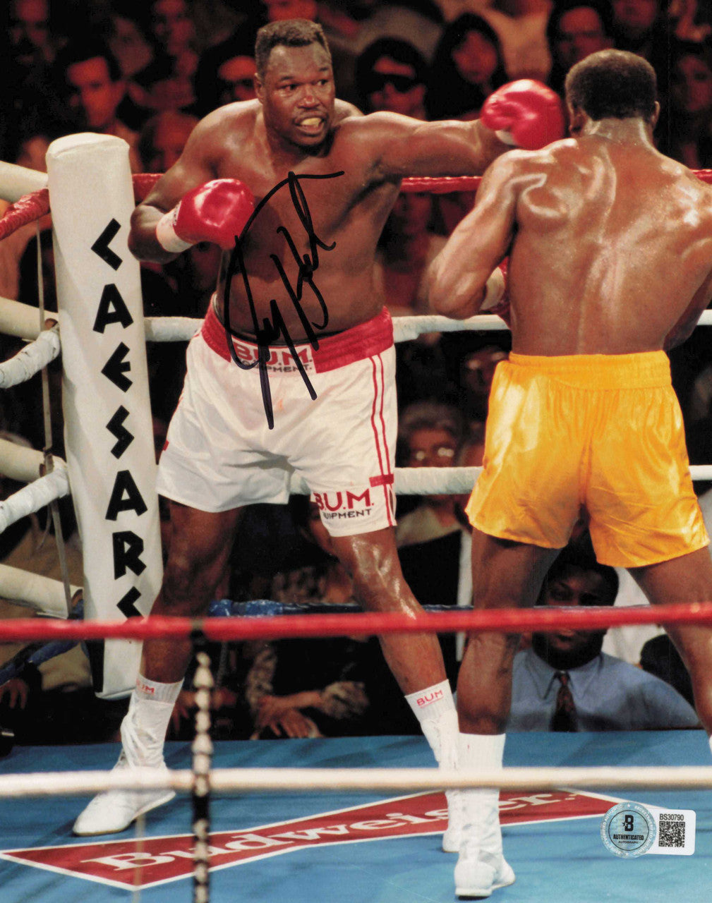 Larry Holmes Autographed 8x10 Photo Beckett BAS QR #BS30790