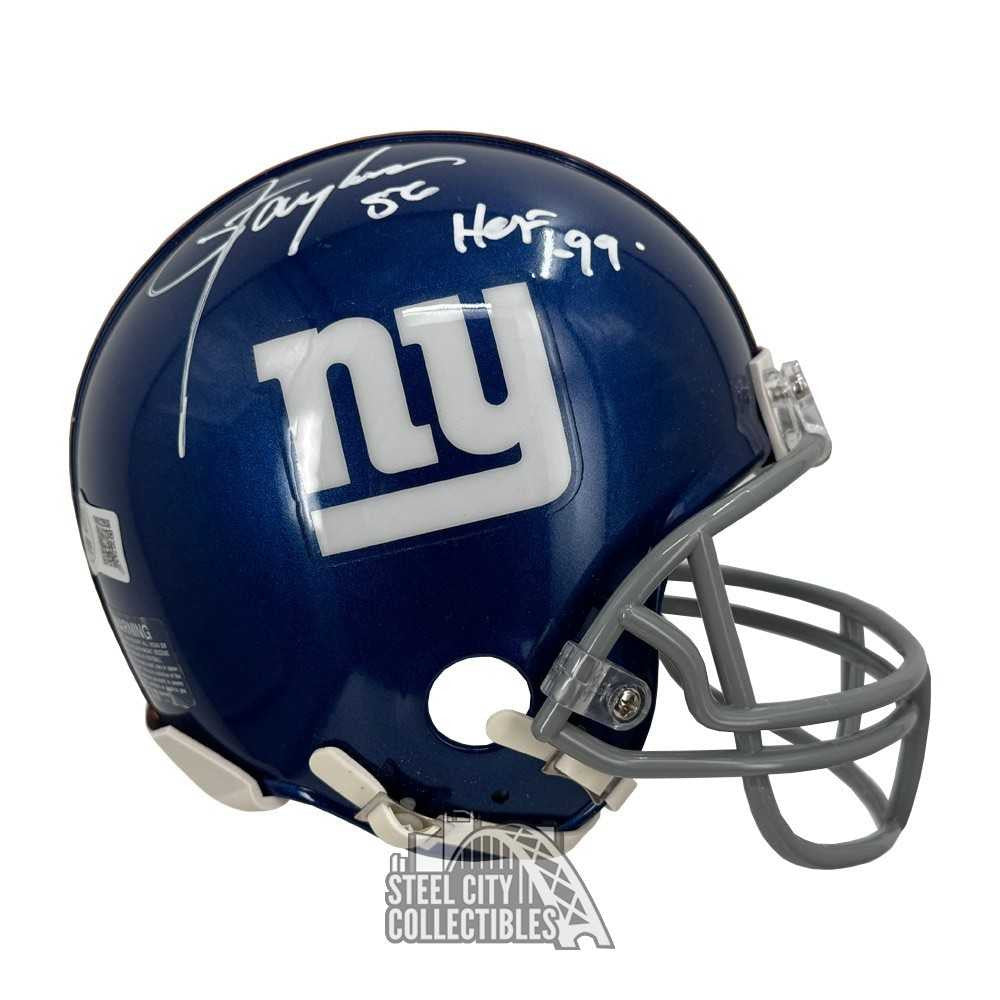 Lawrence Taylor HOF 99 Autographed New York VSR Mini Football Helmet - BAS
